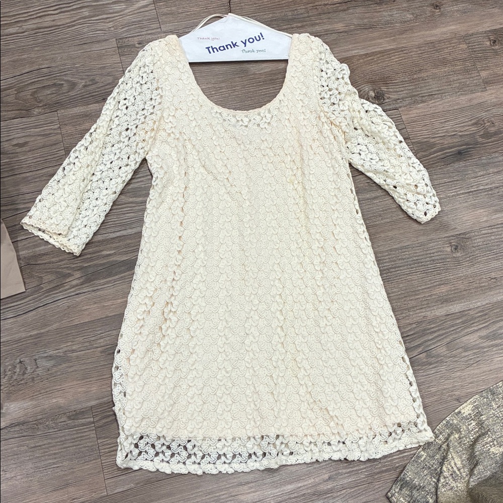 Aqua Ivory Lace dress